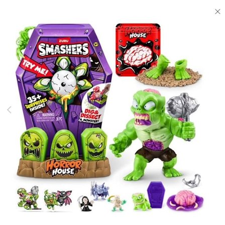 ZURU - Smashers - Skräckhus - Figurin Monster Med 35 Överraskningar Inuti L 20 xH 17 xP 30 Slumptalmodell