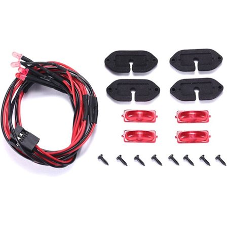 Hjulbue lys Chassis lys Dekorativt lys for RC Crawler AXIal SCX10 III AXI03007, Rød