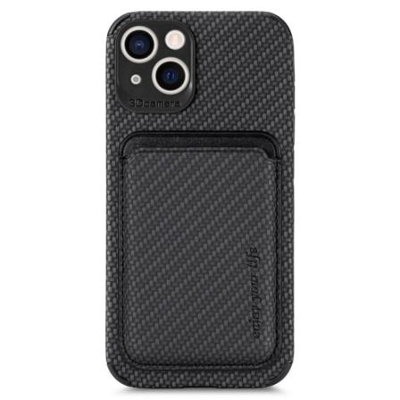 Iphone 14 Plus Skal Med Avtagbart Korthållare - Svart Svart