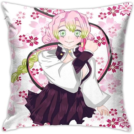 Koristetyynynpäälliset Mitsuri Kanroji Pehmeä Mukava Lämmin Fleecepeitto AA-5525