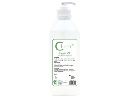 CLIMA30 Handtvål med pump oparfymerad 600ml - Lyreco - Städ och hygien - Tvål och hygien - Tvål - Flytande