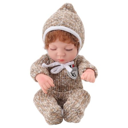 30 cm gjenfødt dukke myk vinyl naturtro øyne lukket babydukke leketøy for 4 til 6 år gamle barn utkledningsspill gutt