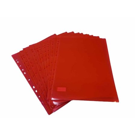 A4 plastlomme - hul 10-pak