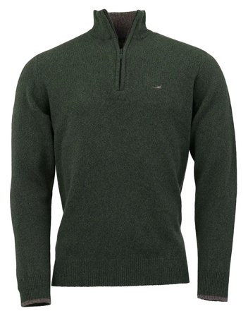 Laksen Brompton Zip-Neck Loden