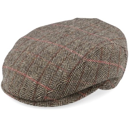 Wigéns - Zwart earflap Cap - Ivy Slim Cap Brown Flat Cap @ Hatstore
