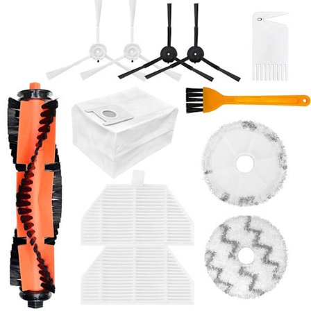 Kompatibel med Roidmi EVA robotstøvsugertilbehør SDJ06RM hovedbørste sidebørste klut støvpose filterpose mopp