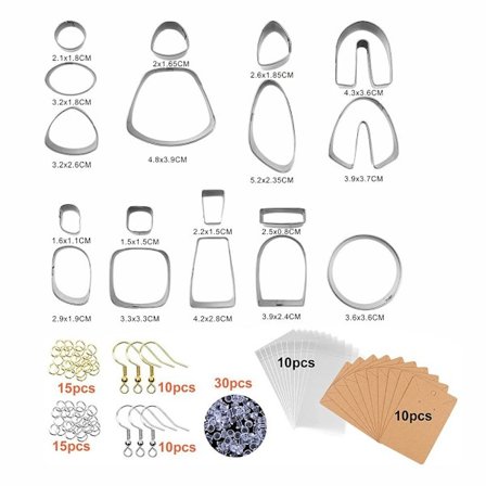 Mordely 118PCS Polymer Clay Cutters Örhängen Cutters Mould