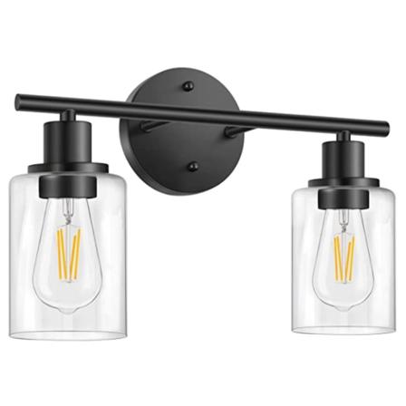 Industriella vägglampor för vardagsrum, retro raka 2-vägs takspotlights med roterande svart metallskärm(utan