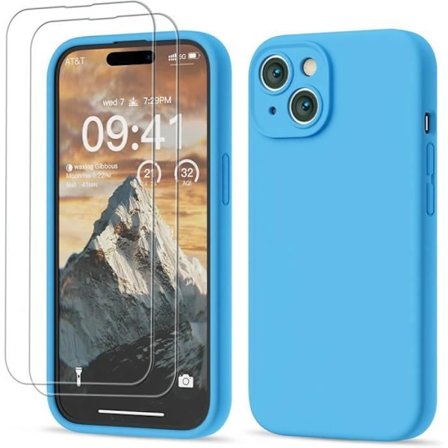 Fodral - E.F.CONNECTION - för iPhone 15 - Ultra Tun - Silikon - Skärmskydd