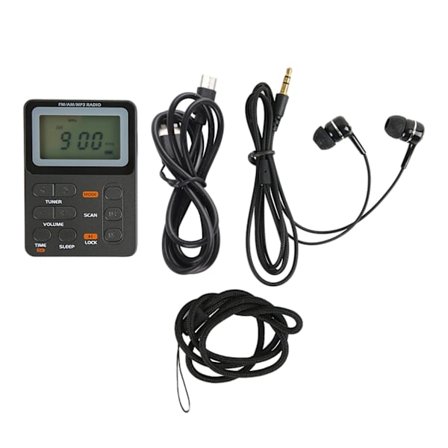 Bärbar AM FM-radio Digital Tuning Stereo Uppladdningsbar Fickradio för Promenader Jogging Fitness Camping