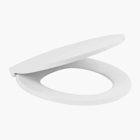 Toalettsits mjukstängande vit