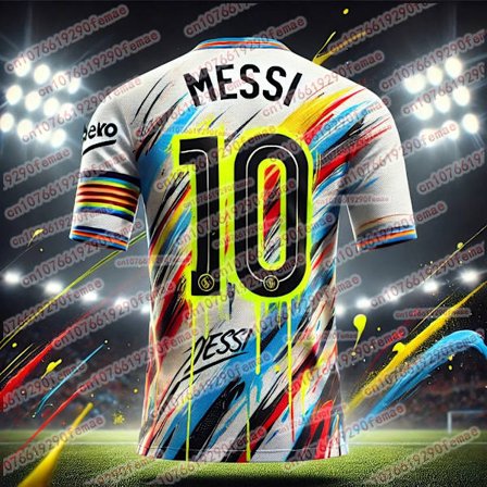 Hot Messi Fan Commemorative Edition Udendørs Trænings Fodboldtrøje Daglig Åndbar Svedtransporterende Komfortabel Sportstop