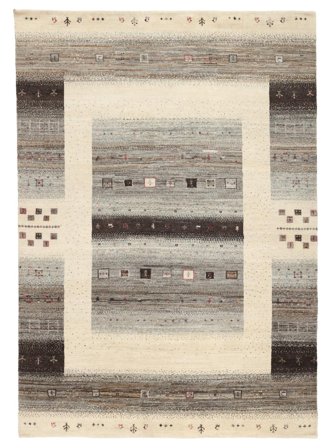 170X244 Tapis Gabbeh Loribaft Moderne Orange/Marron (Laine, Inde) Carpetvista