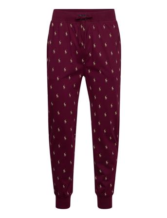Polo Ralph Lauren Underwear Allover Pony Cotton Jersey Sleep Jogger Röd