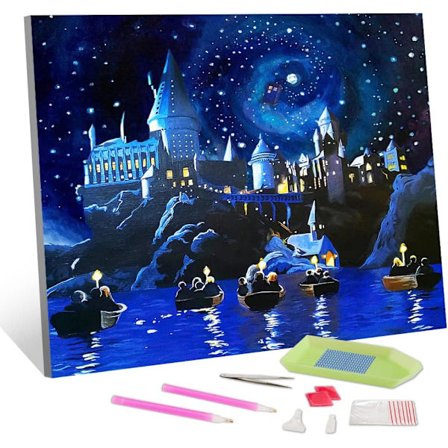 DIY 5D Diamantmaleri Slot Stjernehimmel efter nummer Kits, Diamo