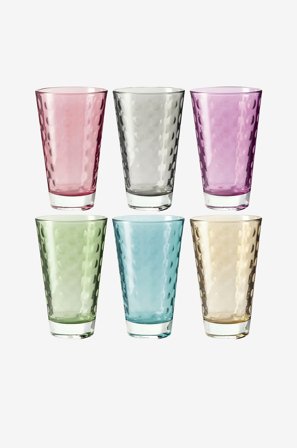 Leonardo - Juomalasi Optic Ld 30 cl 6-pack 6 kpl - Monivärinen - Juomalasit - - Homeroom