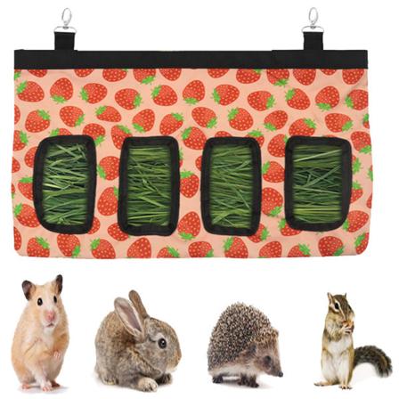 Marsun heinäpussi, kaniheinän syöttöpussi, heinäsyöttölaite pupulle marsulle chinchillalle hamstereille pienille eläimille, lemmikkieläintarvikkeet