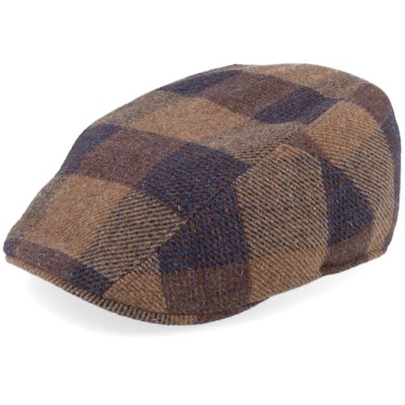 Stetson - Brown - flatcap - Cap - Ivy Cap Check Wool Brown Flat Cap - Hatstore