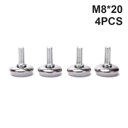 4 ST M6 M8 15/20/25 mm justerbara ben av stålmöbel Anti-halk