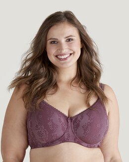 Bøjle BH Adamo basic Blommelilla - B95 - Swegmark