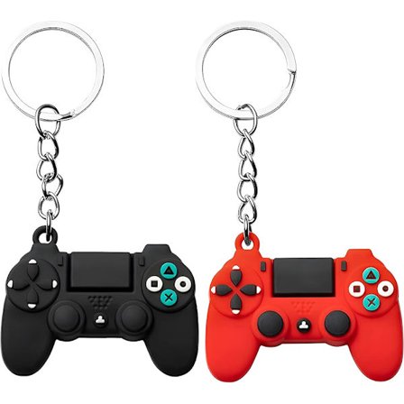 2 stk Videospillkontroll Håndtak Nøkkelringer for Videospill Festgaver Anheng, Bursdagsfest Baby Shower Festgaver, Spillevesker for Spill B