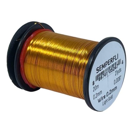 Semperfli Wire 0.2mm - Light Gold