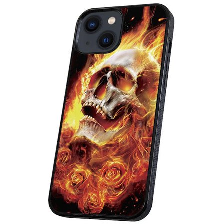 iPhone 13 - Skal/Mobilskal Burning Skull