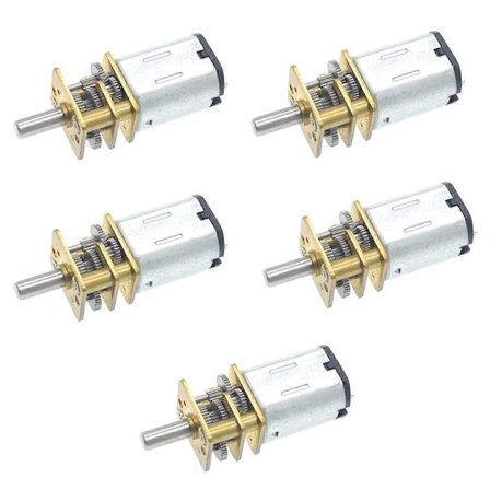 5 STK GA12-N20 MiNI Metal Gear Motor DC 3V Gearhjul Gearmotorer 15RPM