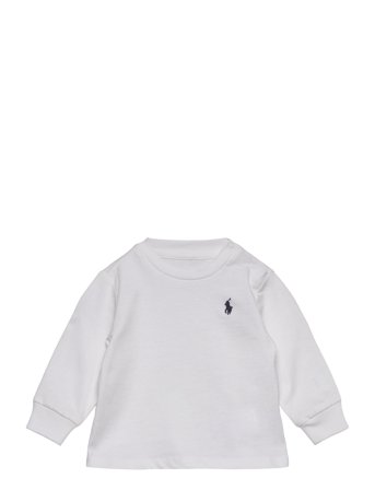 Ralph Lauren Baby Cotton Jersey Long-Sleeve Tee - White - 53-60