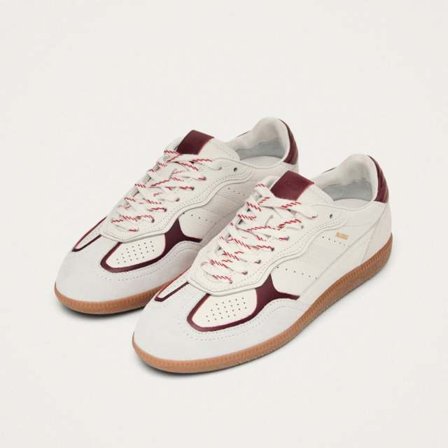 Alohas Tb.490 Rife Grain White Burgundy Leather Sneakers Dam Vit 41