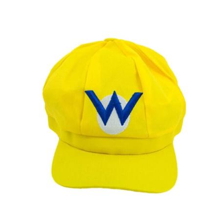 Super Mario Bros Hat Luigi Kirjain Painettu Cosplay Newsboy Cap Baseball Caps Aikuisille Waluigi Wario Odyssey Cap Yellow