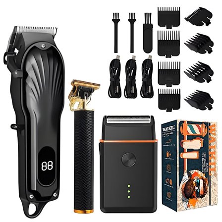 Multifunksjonell hårtrimmer med børsteløs motor, USB-lading, 3-delt sett D26