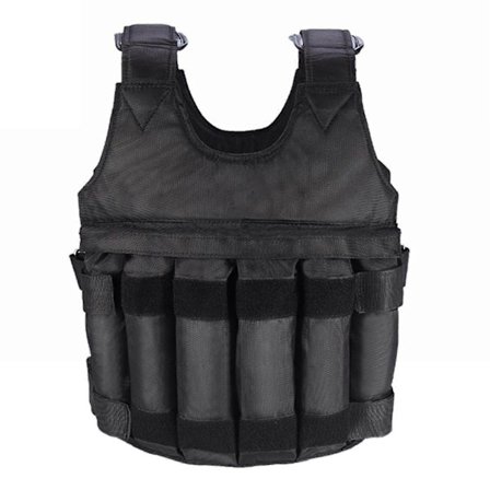 Justerbar Fitness Vektvest 20kg 50kg Trening Fitness Utstyr, Kun vest, uten vektblokker