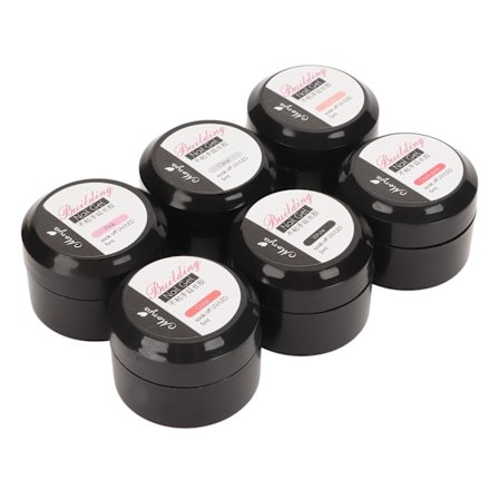 6st Nagel Förlängning Solid Gel Portabel Glänsande Långvarig Portabel Form Skulptur Solid Utskuren Gel