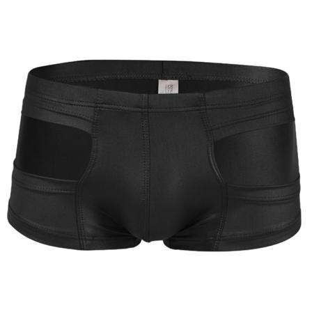 Läderliknande Byxor För Män Wetlook Bikini Badkläder Klubbkläder