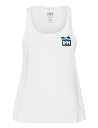 W Nord Graphic Singlet Top Ærmeløs Top Hvid Helly Hansen