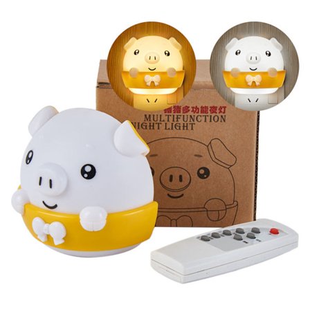 Kaukosäätimellä varustettu himmennettävä yövalo, silmille ystävällinen, pieni, söpö, pistokkeeseen kytkettävä yölamppu makuuhuoneeseen, 