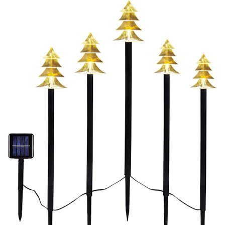 Solcelledrevne julelys, vanntette julelys for landskap, innkjørselsdekorasjoner, LED-lys (varmt lys) for uteplass, plen og gangvei