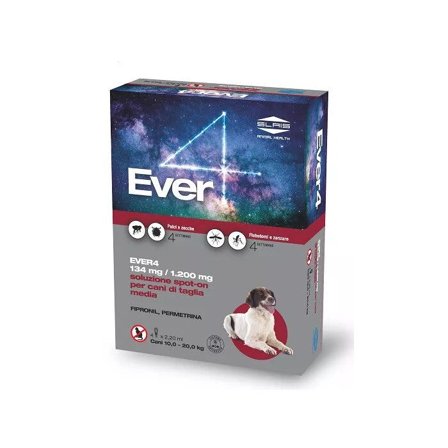 Ever 4 134mg/1200mg Soluzione Spot-On Per Cani Di Taglia Media 4