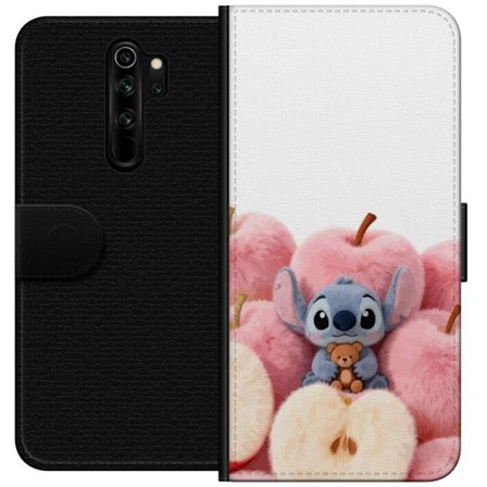 Kompatibelt Lommeboketui til Xiaomi Xiaomi Redmi Note 8 Pro Fargerikt kollasj med futuristiske jente grupp karakterer, hjerter og glitter i moderne p