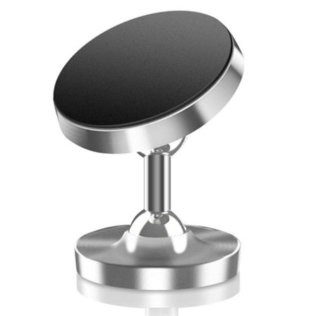 Yleiskäyttöinen pyörivä magneettinen autopuhelimen pidike - Hopea