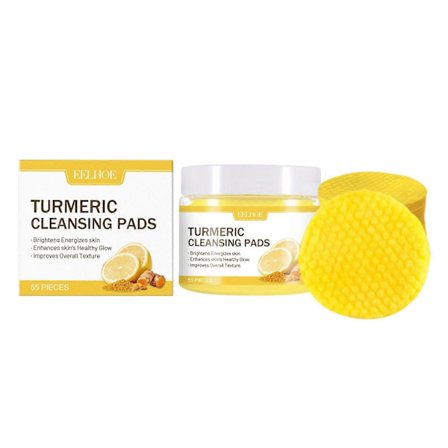 Eelhoe Ingefära Citron Sminkborttagare och Rengöringspad för Ansiktsmakeup Rengör Skonsamt och Tar Bort Smink, Skyddar Huden från Stramhet