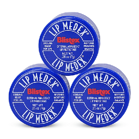 3 stk American Blistex Lip Medex Analgetisk Leppbeskyttende Tørr Lepper Fuktighetsbalm Maske Leppestift 7g