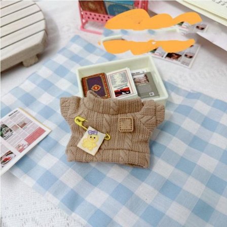 Dukkegensere Strikket Kåpe KAFFE