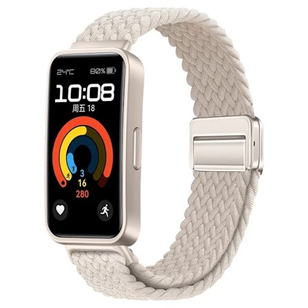 Nylonflätat armband för Huawei Band 10 9 8 Justerbart magnetspänne Armbandsur Huanwei Band 10/9/8 Tillbehör correa
