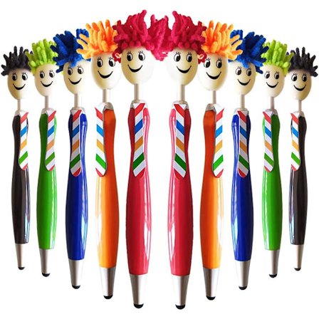 10 st Skärmrengörings Pennor, Mop Topper Silikon Stylus Pennor för Ki