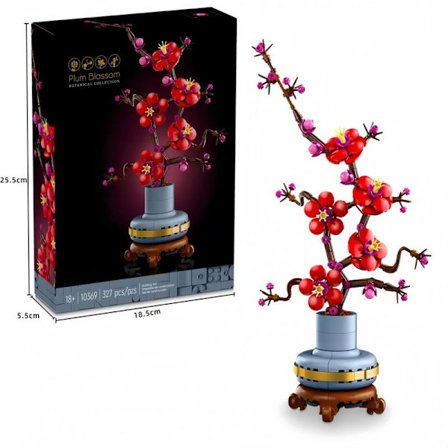 Botanicals Smuk lyserød blomsterbuket Byggesæt med blomsterpynt, Naturens gave, roser og en dahlia, Byg din egen rumdekoration