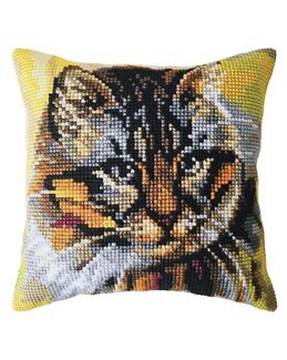 Broderikit Kudde Katten - Collection D'Art