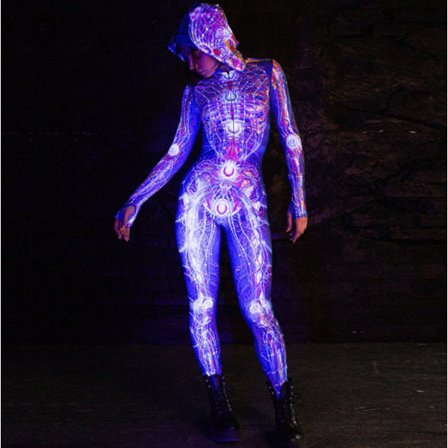 Skull Skeleton Halloween Jumpsuit för kvinnor