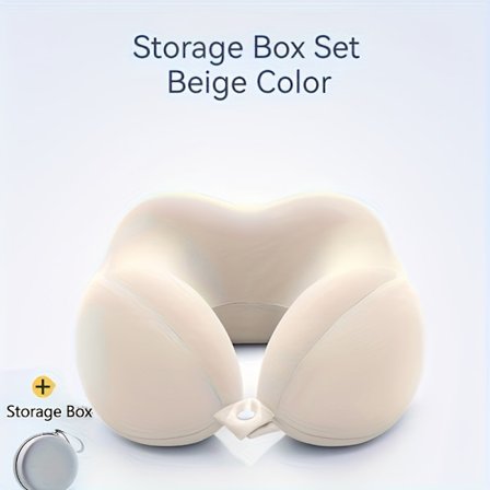 Ergonomisk U-formet nakkepude memory foam rejse kontor aftageligt vaskbart betræk